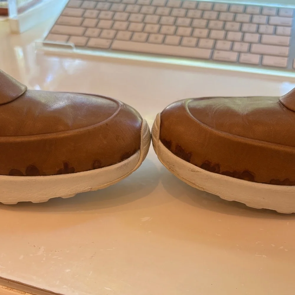 Nike Women's Air Max Thea Leather Slip On Sneakers Tan - Picture 7 of 8